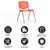 Flash Furniture RUT-F01A-OR-GG Orange Metal Frame Perforated Back Hercules Series Stacking Chair