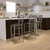 Flash Furniture XU-DG697BLAD-CLR-BAR-WALW-GG Walnut Finish Seat With Ladder Back Steel Clear Coated Frame Hercules Series Restaurant Bar Stool