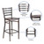 Flash Furniture XU-DG697BLAD-CLR-BAR-WALW-GG Walnut Finish Seat With Ladder Back Steel Clear Coated Frame Hercules Series Restaurant Bar Stool