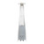 Flash Furniture NAN-FSDC-01-SL-GG Silver Stainless Steel Frame Portable Pyramid Shaped Outdoor Patio Heater - 42,000 BTU