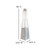 Flash Furniture NAN-FSDC-01-SL-GG Silver Stainless Steel Frame Portable Pyramid Shaped Outdoor Patio Heater - 42,000 BTU