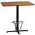 Flash Furniture XU-NATTB-2442-T2230B-3CFR-GG Natural Laminate Rectangular Plastic Top PVC T-Mold Edge Table