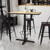 Flash Furniture XU-NATTB-2442-T2230B-3CFR-GG Natural Laminate Rectangular Plastic Top PVC T-Mold Edge Table