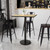 Flash Furniture XU-NATTB-3030-TR18B-GG Natural Laminate Square Plastic Top PVC T-Mold Edge Table
