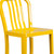 Flash Furniture CH-61200-30-YL-GG Yellow Galvanized Steel Vertical Slat Back Bar Stool