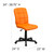 Flash Furniture GO-1691-1-ORG-GG Orange Vinyl Armless Mid Back Design Swivel Task Chair