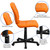 Flash Furniture GO-1691-1-ORG-GG Orange Vinyl Armless Mid Back Design Swivel Task Chair
