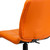 Flash Furniture GO-1691-1-ORG-GG Orange Vinyl Armless Mid Back Design Swivel Task Chair