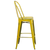 Flash Furniture ET-3534-30-YL-GG Yellow Galvanized Steel Drain Holes In Seat Bar Stool