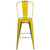 Flash Furniture ET-3534-30-YL-GG Yellow Galvanized Steel Drain Holes In Seat Bar Stool