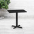 Flash Furniture XU-BLKTB-2430-T2222-GG 30" W Black Cast Iron Column Powder Coated and Laminate Finish Rectangular Table