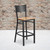 Flash Furniture XU-DG-60116-GRD-BAR-NATW-GG Natural Finish Seat Steel Black Powder Coated Frame Hercules Series Restaurant Barstool