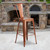 Flash Furniture ET-3534-30-POC-GG Copper Galvanized Steel Drain Holes In Seat Bar Stool