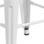 Flash Furniture CH-31320-24-WH-WD-GG White Textured Wood Seat Galvanized Steel Counter Height Backless Bar Stool