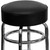 Flash Furniture XU-D-100-GG Black Vinyl Double Ring Chrome Frame Hercules Series Bar Stool