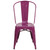 Flash Furniture ET-CT002-4-30-PUR-GG Purple Steel Square Table Set with 4 Chairs