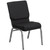 Flash Furniture FD-CH02185-SV-JP02-GG Black 19.25" Width Silver Vein Frame Finish Hercules Series Stacking Church Chair