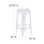 Flash Furniture FH-118-APC1-GG 25.75" H Transparent Crystal Polycarbonate Counter Height with Drain Hole Seat Bar Stool