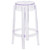 Flash Furniture FH-118-APC1-GG 25.75" H Transparent Crystal Polycarbonate Counter Height with Drain Hole Seat Bar Stool