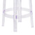 Flash Furniture FH-118-APC1-GG 25.75" H Transparent Crystal Polycarbonate Counter Height with Drain Hole Seat Bar Stool