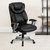 Flash Furniture GO-1534-BK-LEA-GG Black Bonded Leather Padded Arms High Back Design Hercules Series Big & Tall Executive Swivel Office Chair