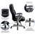 Flash Furniture GO-1534-BK-LEA-GG Black Bonded Leather Padded Arms High Back Design Hercules Series Big & Tall Executive Swivel Office Chair