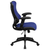 Flash Furniture BL-ZP-806-BL-GG Blue Padded Arms Heavy Duty Black Nylon Base Designer Executive Swivel Office Chair