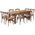 Flash Furniture XA-FARM-10-GG 84" W x 40" D x 30" H Rectangular Antique Rustic Folding Hercules Series Farm Table Set with 8 Chairs