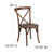 Flash Furniture XA-FARM-10-GG 84" W x 40" D x 30" H Rectangular Antique Rustic Folding Hercules Series Farm Table Set with 8 Chairs