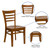 Flash Furniture XU-DGW0005LAD-CHY-GG Wood Ladder Back .62" Thick Cherry Finish Beechwood Seat Hercules Series Restaurant Chair