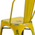 Flash Furniture ET-3534-YL-GG Yellow Distressed Metal Curved Back with Vertical Slat Chair