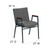 Flash Furniture XU-60154-GY-GG Gray Polyester Upholstered Hercules Series Heavy Duty Stacking Chair
