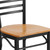 Flash Furniture XU-DG6Q6B1LAD-NATW-GG Ladder Back .62" Thick Plywood Seat Natural Wood Finish Hercules Series Restaurant Chair