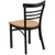 Flash Furniture XU-DG6Q6B1LAD-NATW-GG Ladder Back .62" Thick Plywood Seat Natural Wood Finish Hercules Series Restaurant Chair