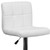 Flash Furniture DS-810-MOD-WH-GG White Vinyl with Contemporary Style Chrome Base Swivel Bar Stool