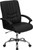 Flash Furniture BT-9076-BK-GG Black Padded Arms Heavy Duty Chrome Base Mid Back Design Swivel Manager's Chair