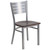 Flash Furniture XU-DG-60401-WALW-GG Metal Cutout Slat Back .62" Thick Walnut Finish Plywood Seat Hercules Series Restaurant Chair