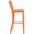 Flash Furniture CH-61200-30-OR-GG Orange Galvanized Steel Vertical Slat Back Bar Stool