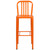 Flash Furniture CH-61200-30-OR-GG Orange Galvanized Steel Vertical Slat Back Bar Stool