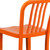 Flash Furniture CH-61200-30-OR-GG Orange Galvanized Steel Vertical Slat Back Bar Stool