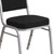 Flash Furniture FD-C01-S-11-GG Black Fabric Upholstered Silver Powder Coated Frame Finish Hercules Series Stacking Banquet Chair