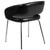 Flash Furniture CH-162731-BK-GG 23.5" W x 21.75" D x 28.75" H Black Curved Frame Fusion Series Side/Reception/Lounge Chair