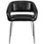 Flash Furniture CH-162731-BK-GG 23.5" W x 21.75" D x 28.75" H Black Curved Frame Fusion Series Side/Reception/Lounge Chair