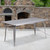 Flash Furniture ET-CT005-SIL-GG 63" W x 31.5" D Silver Galvanized Steel Powder Coat Finish Indoor / Outdoor Rectangular Table