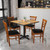 Flash Furniture XU-DGW0005LAD-CHY-BLKV-GG Wood Ladder Back Black Vinyl Upholstered Seat Hercules Series Restaurant Chair