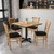 Flash Furniture XU-DGW0005LAD-NAT-BLKV-GG Wood Ladder Back Black Vinyl Upholstered Seat Hercules Series Restaurant Chair