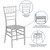 Flash Furniture LE-SILVER-M-GG Silver Resin Ladder Back Hercules Premium Series Stacking Chiavari Chair