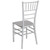 Flash Furniture LE-SILVER-M-GG Silver Resin Ladder Back Hercules Premium Series Stacking Chiavari Chair