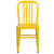 Flash Furniture CH-61200-18-YL-GG Vertical Slat Back For Indoor/Outdoor Commercial and Residential Use Yellow Chair