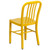 Flash Furniture CH-61200-18-YL-GG Vertical Slat Back For Indoor/Outdoor Commercial and Residential Use Yellow Chair